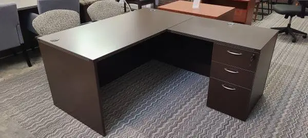 Espresso L Shape Desk