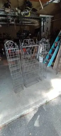 4 piece wrought iron DVD or bookcase shelves