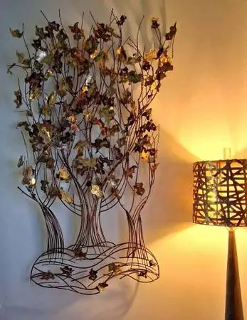 Mid Century Modern Curtis Jere Brass & Copper Wall Hanging Sculpture