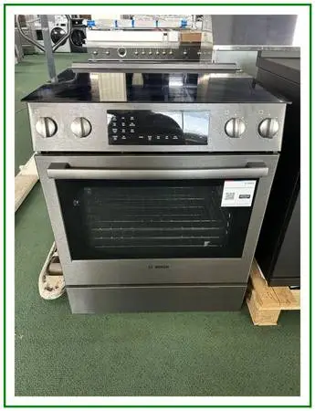 Bosch 800 Series 30″ Black Stainless Steel Slide In Electric Range
