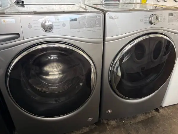 Shadow Chrome Front Load Washer & Dryer Set *Can Stack
