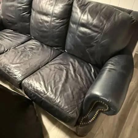Leather Sofa/King Mattress/Leather Chair/Nightstand/Mirror