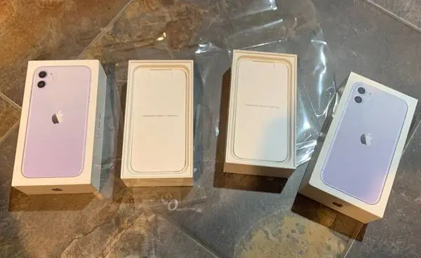 For Sale Apple iPhone 11 Purple tow 2 EMPTY BOX and papers boxes