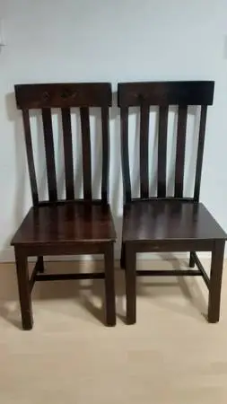 Pair of hardwood entry/guest/side chairs