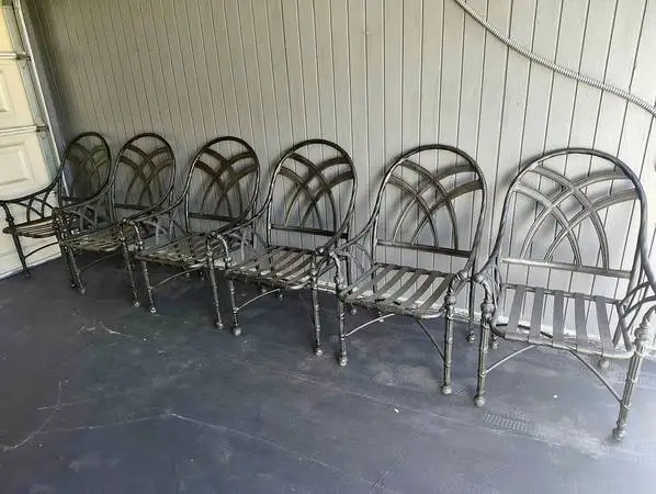 6 outdoor patio Gothic garden chairs