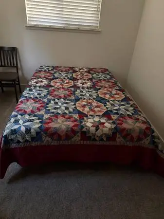 Full size bed with metal frame