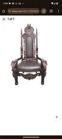 Elephant throne chair delivery