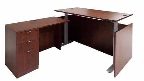 *7 colors NEW 6ft x 6ft L Shaped Straight Front Sit Stand Desk Shells