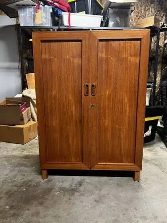 Vintage 1960s Magic Box Teak Desk Danish Modern