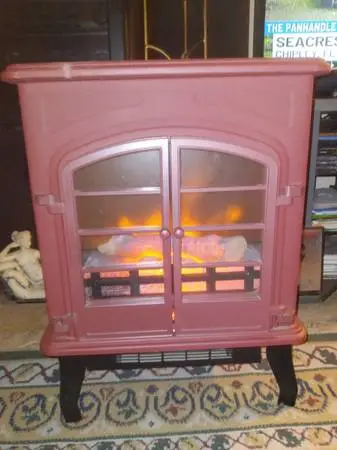 Electric Free-Stand Fireplace Heater