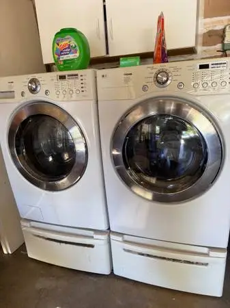 LG front load washer and gas dryer