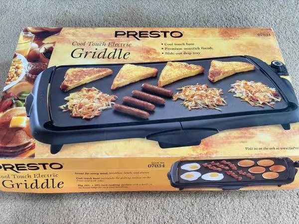 Presto cool touch electric griddle