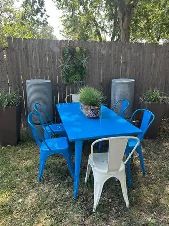 Industrial style outdoor or indoor table or restaurant table