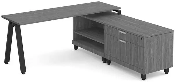 *8 colors New in Box 1 Person 6x 6 L Desk w/ Riser File & Storage