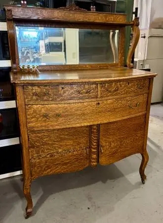 Antique Tiger Oak Sideboard
