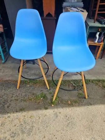 Two fiberglass plastic Stools
