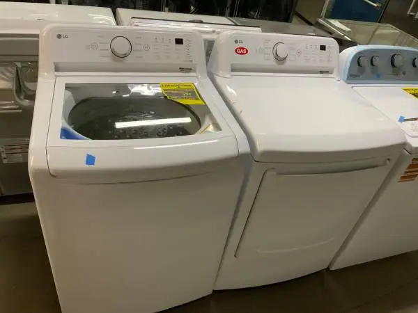 **LG WHITE TOP LOAD, GAS WASHER DRYER SET**ON SALE NOW**