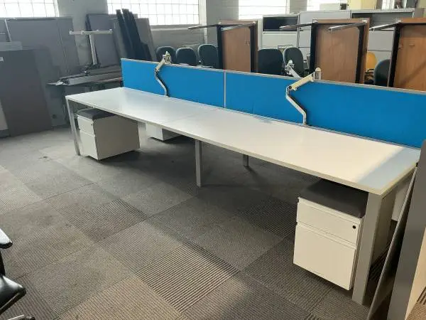 Pod of 4 Benching / Cubicles Systems   by Kimball Office Furniture