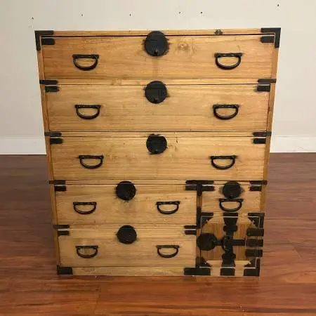 Meiji Japanese Kiri Tansu Chest