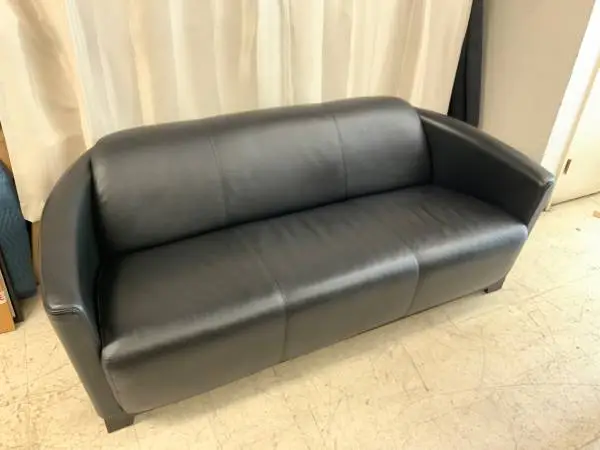 Calia Italia black leather couch