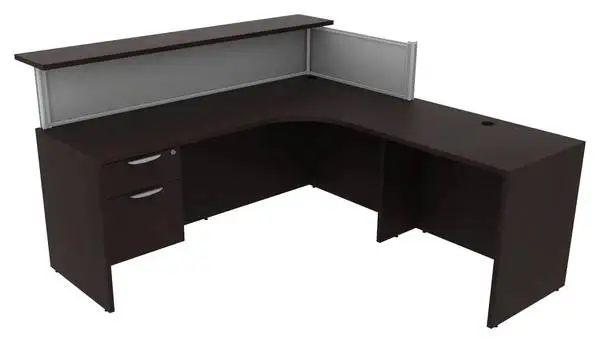 *9 Colors New 6x6 IC Office Reception Front L Shape Desk w/ file opt