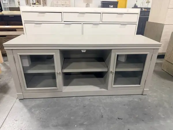 Coleman Virginia Gray 57 TV Stand Console Entertainment Center