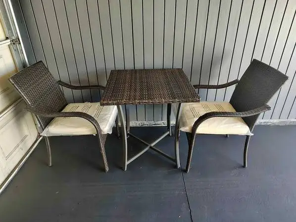 Outdoor patio table with 2 chairs
