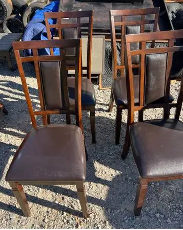 (4) Chocolate Color Dining Side Chairs