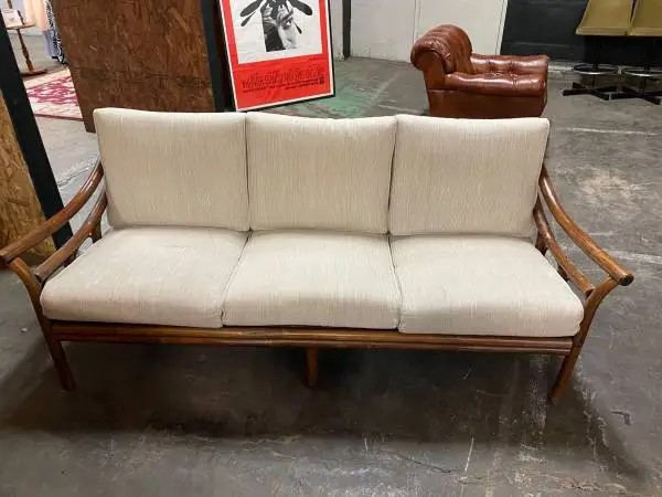 Vintage Rattan 3 Seater Couch