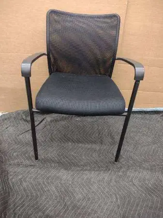 Black Mesh Coolmesh Padded Seat Guest Chair with Arms MSRP $295/ea