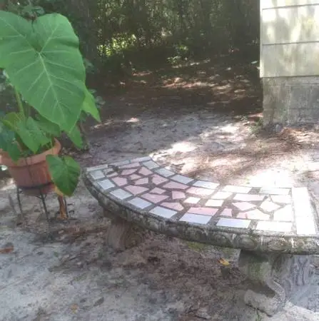 Concrete Outdoor 3-Piece Bench