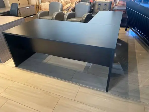 EXECUTIVE DESK L SHAPE BLACK 72X84