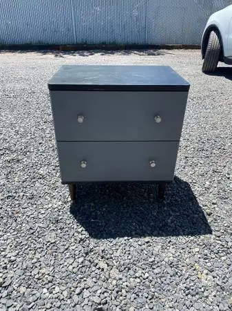 Mid-Century Modern 2-Drawer Nightstand