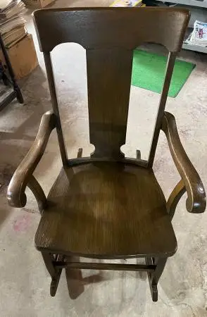 Antique S. Bent and Brothers Sold Wood Rocking Chair