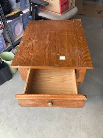 Small little wooden end table
