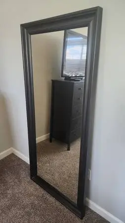 Mirror in Black Wood Frame