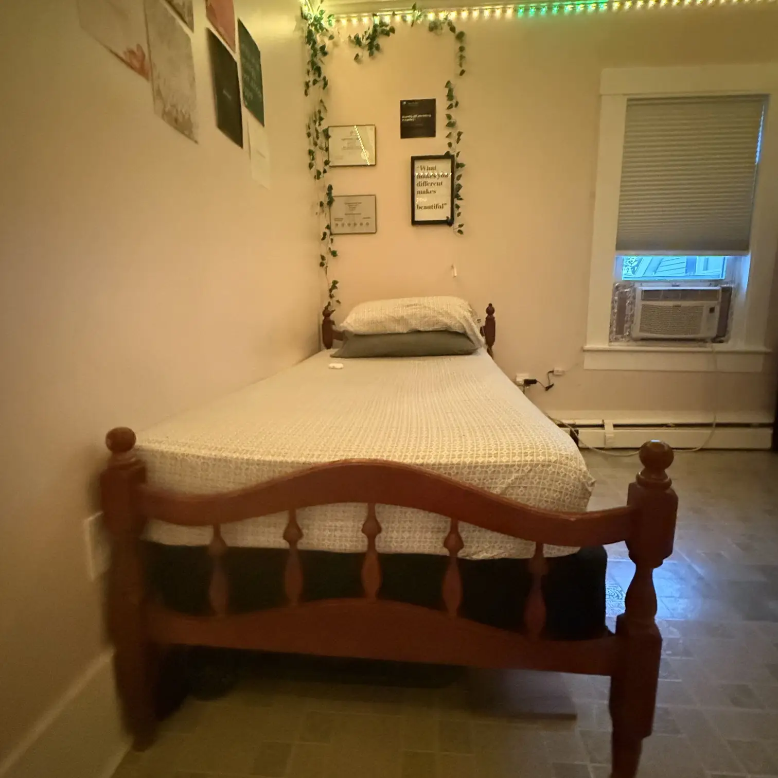 twin size bed- comes with mattress and box spring