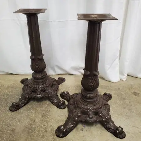 Vintage West Coast Industries Neoclassical Cast Iron Bistro Table Base