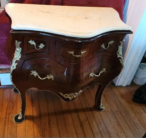 Marble Top Bombe Chest