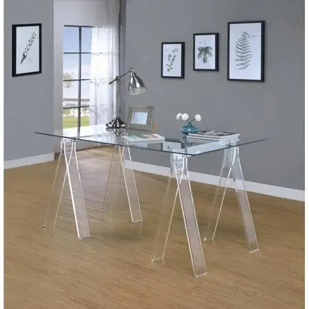 Brand New Laguerre Glass Top Writing Desk