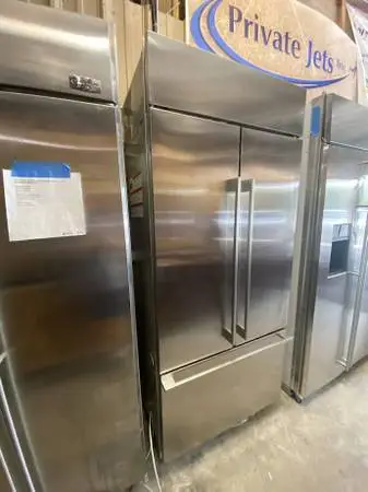 SS GE Monogram French Door Refrigerator Model #ZIPS360NNBSS Used