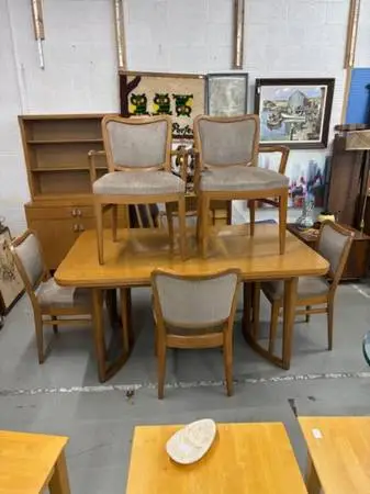 Sale - Unique Style retro Beige Walnut Dining room matching Set