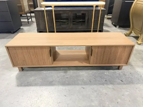 Reema Arundo Reeded TV Stand 58 For Tvs Up to 65 Mocha Brand New