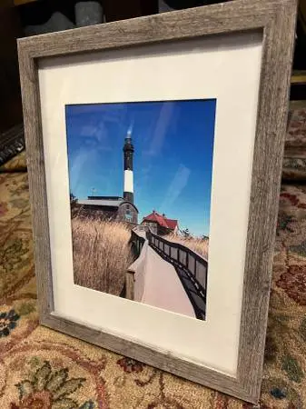 Framed Photograph of Fire Island Light House