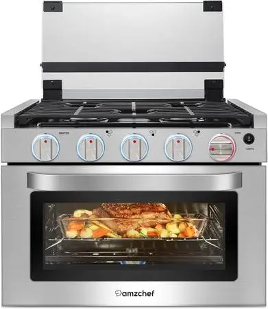 AMZCHEF 17 Inch RV Gas Range, 3 Burner Propane Stove for RV/Camper/Tra