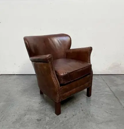 Timothy Oulton Leather Cigar Chair