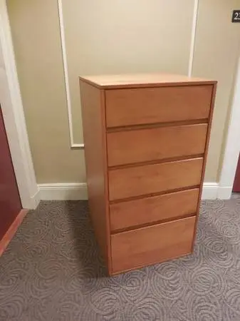 Solid Rock Maple 5-Drawer Dresser - Compact 24 x 24 Profile