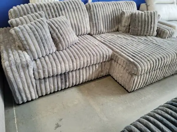Super Soft Corduroy Sectionals in Stock and Ready to Take Home!