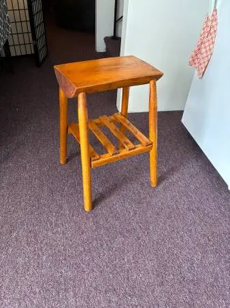 Handmade Wooden Step Stool and Seat