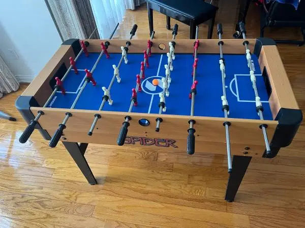Pool table and Fussball table